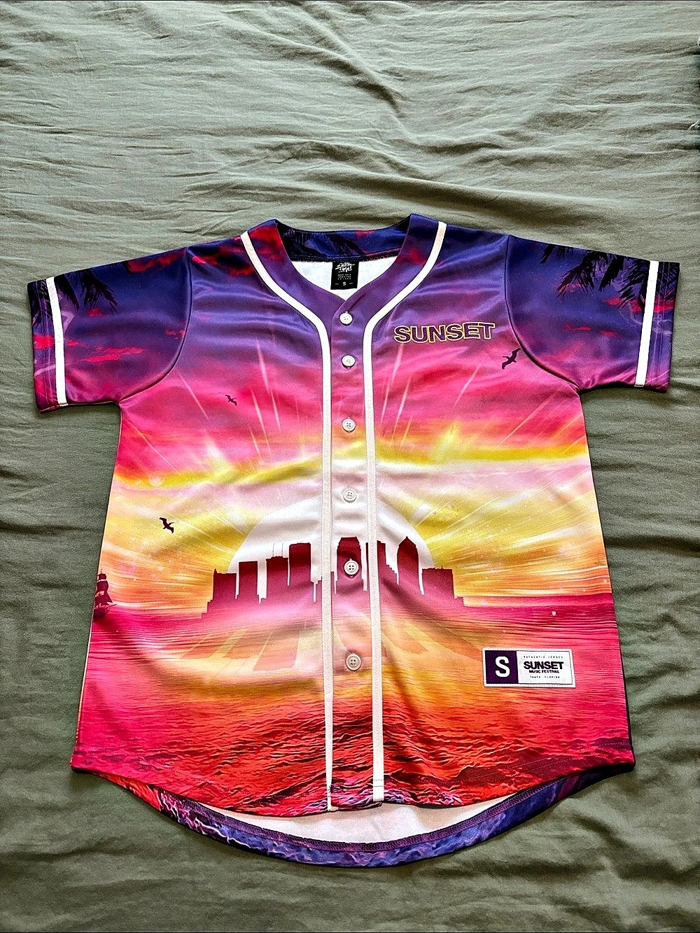 Sunset Tampa 22 Jersey Pink Purple Sunset Size Small